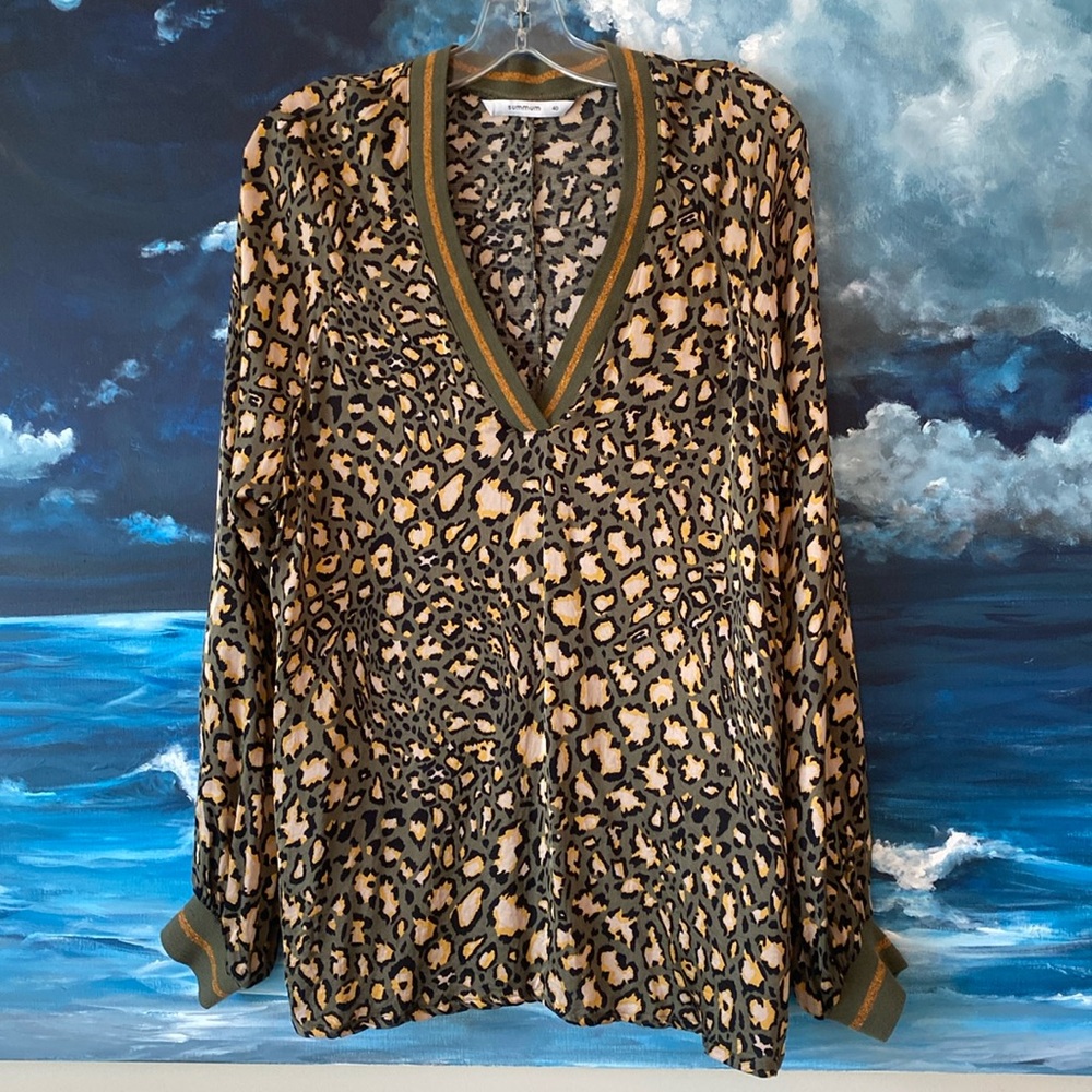 Summum Holland Leopard Print Boxy Top